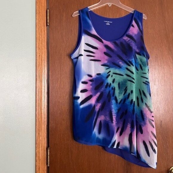 Lane Bryant Asymmetrical Tank Top size 14/16 blue - Picture 1 of 2